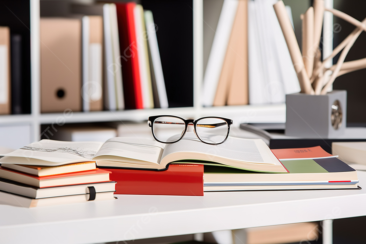 pngtree open book and a collection of books on desk picture image 12993877